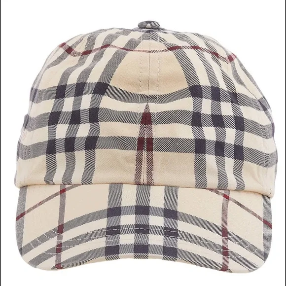 Burberry Beige and Black Checkered Cap - Picture 2 of 2